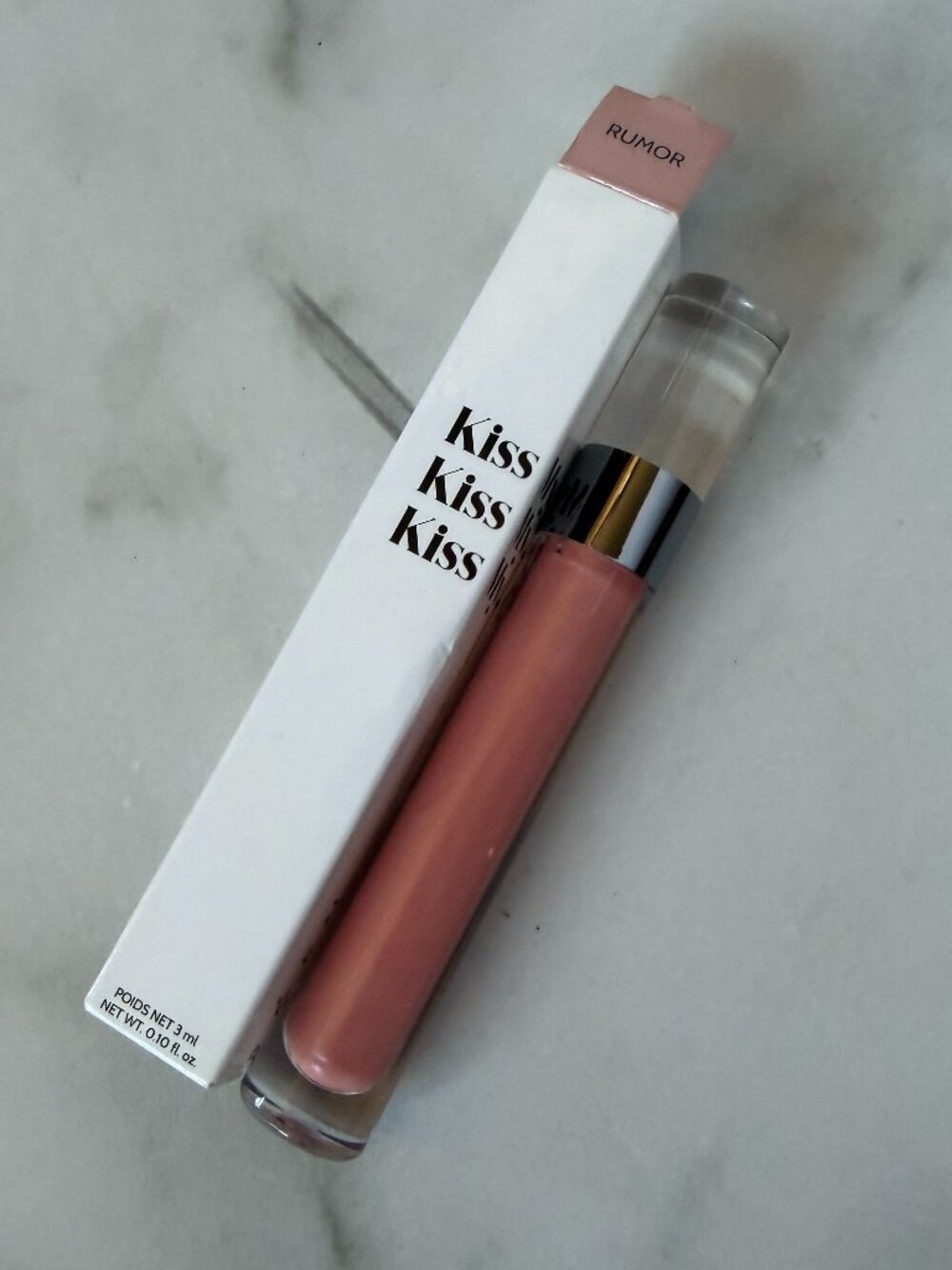 RÓEN Beauty Kiss My Liquid Lip Balm Shimmer Rumor 3ml New With Box
